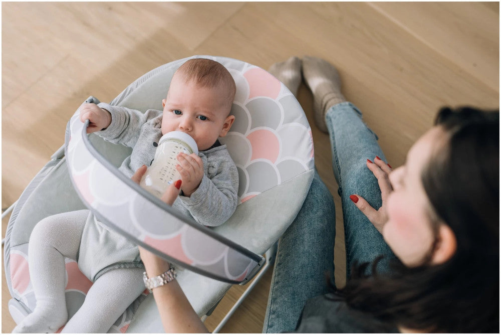 FreeON Enjoy rezgő-zenélő pihenőszék - Szürke, Rózsaszín (45753)