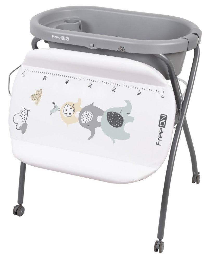 FreeON babafürdető szett (kád, állvány, pelenkázó lap) - Elefánt (48648)