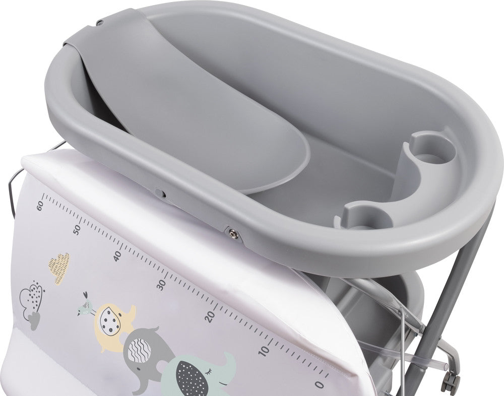 FreeON babafürdető szett (kád, állvány, pelenkázó lap) - Elefánt (48648)