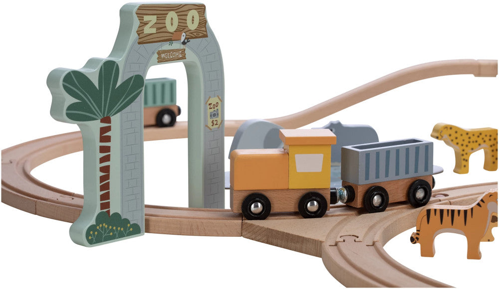 FreeON free2play fa vasút szett vagonokkal, állatokkal (80630)