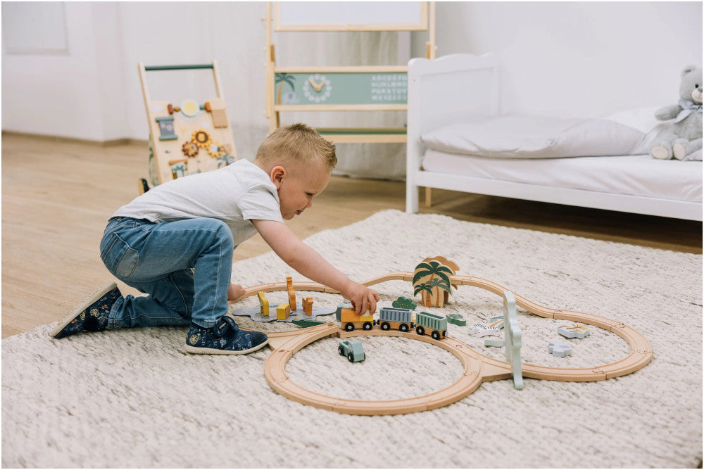 FreeON free2play fa vasút szett vagonokkal, állatokkal (80630)