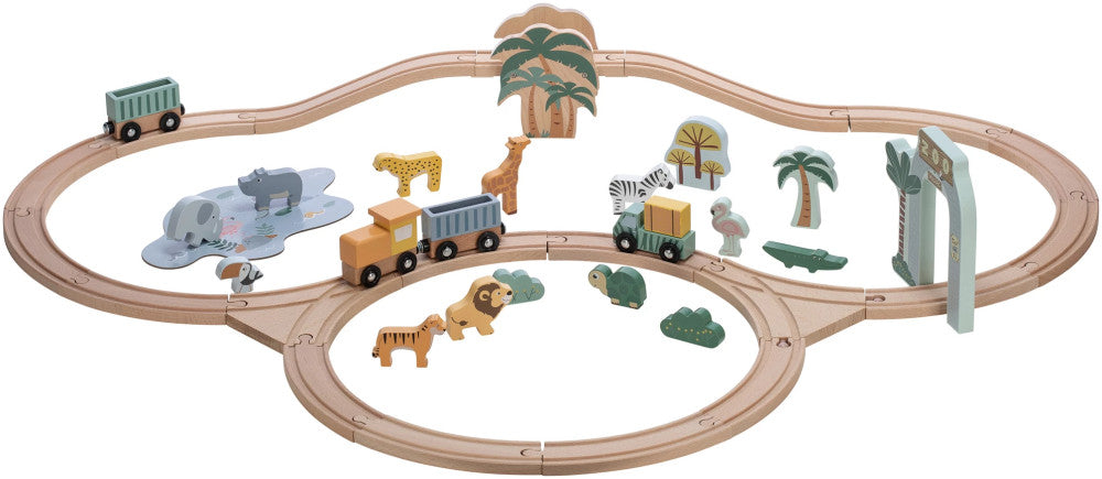 FreeON free2play fa vasút szett vagonokkal, állatokkal (80630)