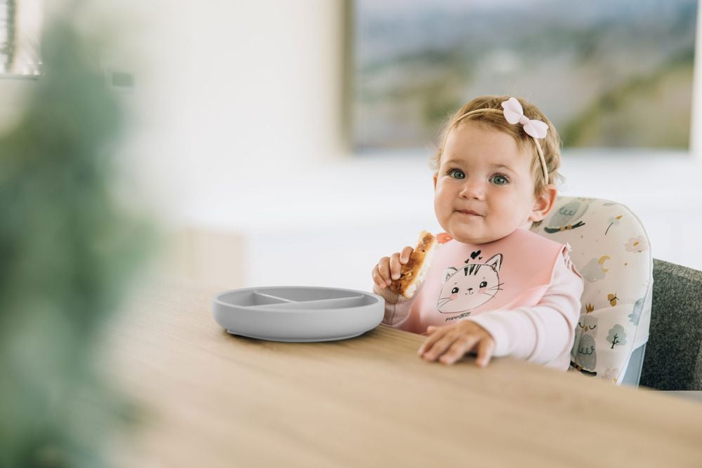 FreeON osztott szilikon tányér - Gray (80845)