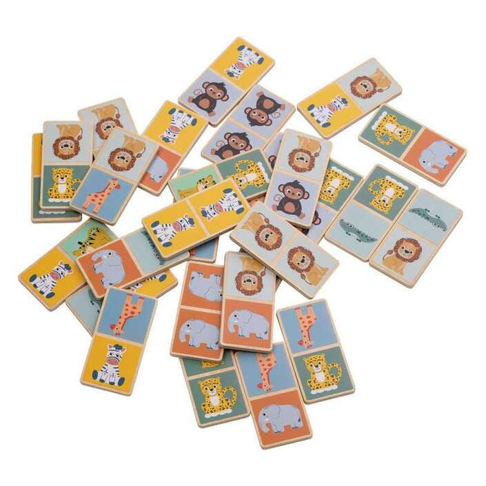 FreeON free2play Domino Safari – Fa társasjáték - 28 db-os (85161)