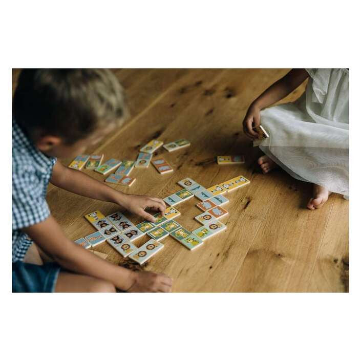 FreeON free2play Domino Safari – Fa társasjáték - 28 db-os (85161)